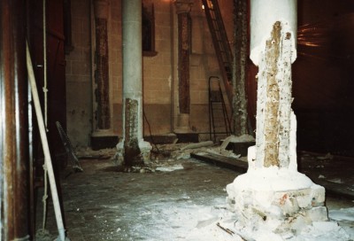 Eglise d’Adon: un des piliers avant rénovation