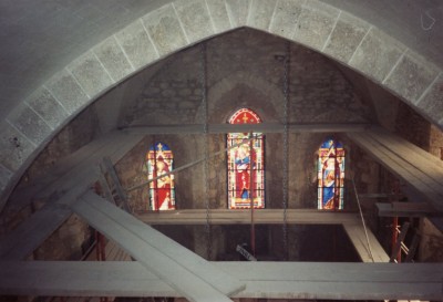Eglise d’Adon: Mise à nu des murs du Choeur