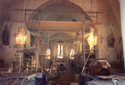 Eglise d’Adon: La nef juste avant sa rénovation