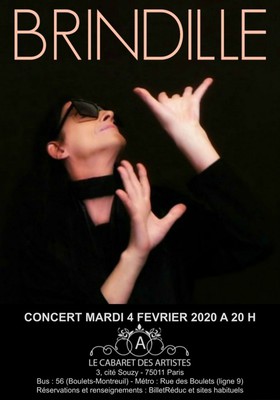 Brindille concert à l’Artishow Cabaret - Le cabaret des artistes - Mardi 4 février 2020 a 20 H  LABEL DE NUIT