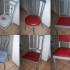 Chaises en rouge et gris