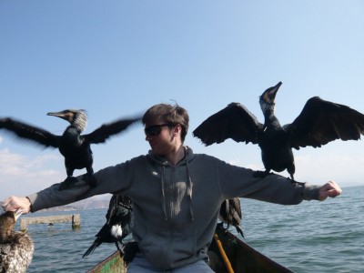 Et j’ai eu droit à la photo souvenir avec mes potes cormorans