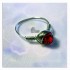 Bague perle rouge - wire jewer