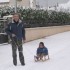 dans la neige avec papou et ma