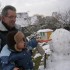 dans la neige avec papou et ma