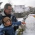 dans la neige avec papou et ma