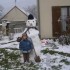 dans la neige avec papou et ma