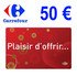CHEQUE CADEAU CARREFOUR 50 EUROS