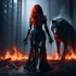 La femme et le loup......