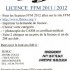 Demande de licence FFM - mode 