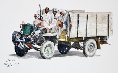 Transport Indien sur la route de Jhodpur