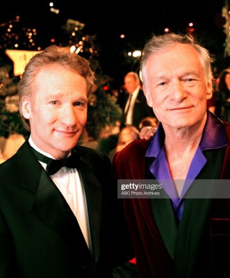 Mr Bill Maher and Mr Hugh Hefner (playboy) By ABC PHOTO ARCHIVES