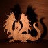 chantournage d'un puzzle dragon aux aile