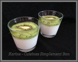 Crème Coco et Coulis de Kiwi