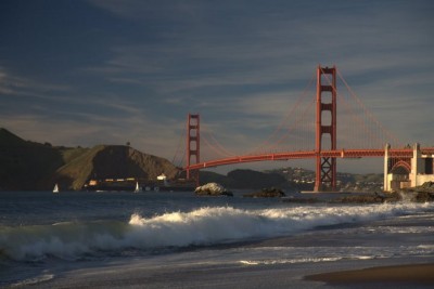 Pacific Ocean and Golden Gate Bridge