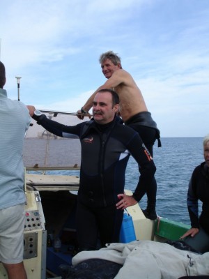 Philippe en sortie plongée à Sète.