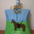 PENDULE SUR PELLE CHEVAL
