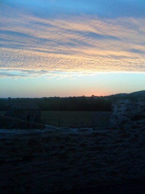 Le ciel vers 6 heures du matin de la fenêtre de la chambre du bas le 26 Juillet 2012.