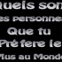 les personne  que tu prefere