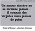 un amour sincere !