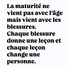 La maturité