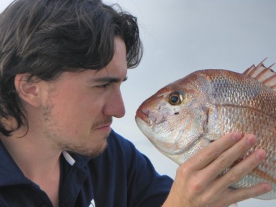 Mathieu intimidant le poisson