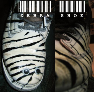 Zebra Shoe waiting Giraf Shoe
