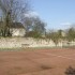 The private tennis court is ne