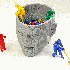 des sculptures en LEGO  grandi