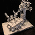 Une artiste sculpte ses livres