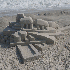 Des châteaux de sable.