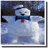 Sculptures de neige dans le mo