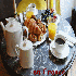 Le petit déjeuner dans diffé