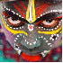 Visages coloré lors d’un fe