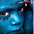 Visages coloré lors d’un fe