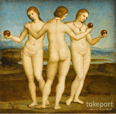 Les Trois Grâces », Raphaël, 1504-1505