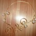 collier wire doré et perles nacrées