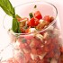 Verrine de tartare de tomates et de chèv