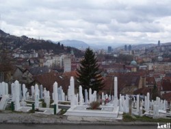 Sarajevo seen from Alifakorac Muslim cemetery