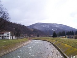Downstream view of the Fojnica river