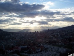 sunset over Sarajevo