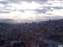 sunset over Sarajevo