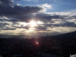 sunset over Sarajevo