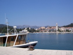 The port in Ploce (Catholic church in the background)