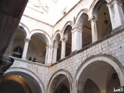 inside courtyard