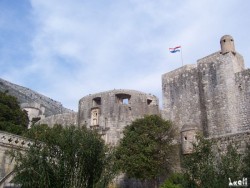 The Dubrovnik Grad main entrance, seen from the flower gardens