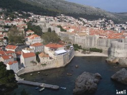 Dubrovnik Pile quarter and Grad seen from the Fort Lovrijenac