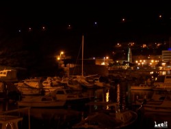 The new port by night (Lapad part of town)