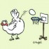 La poule est sportive ....