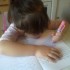 Ma fille qui apprend a écrire